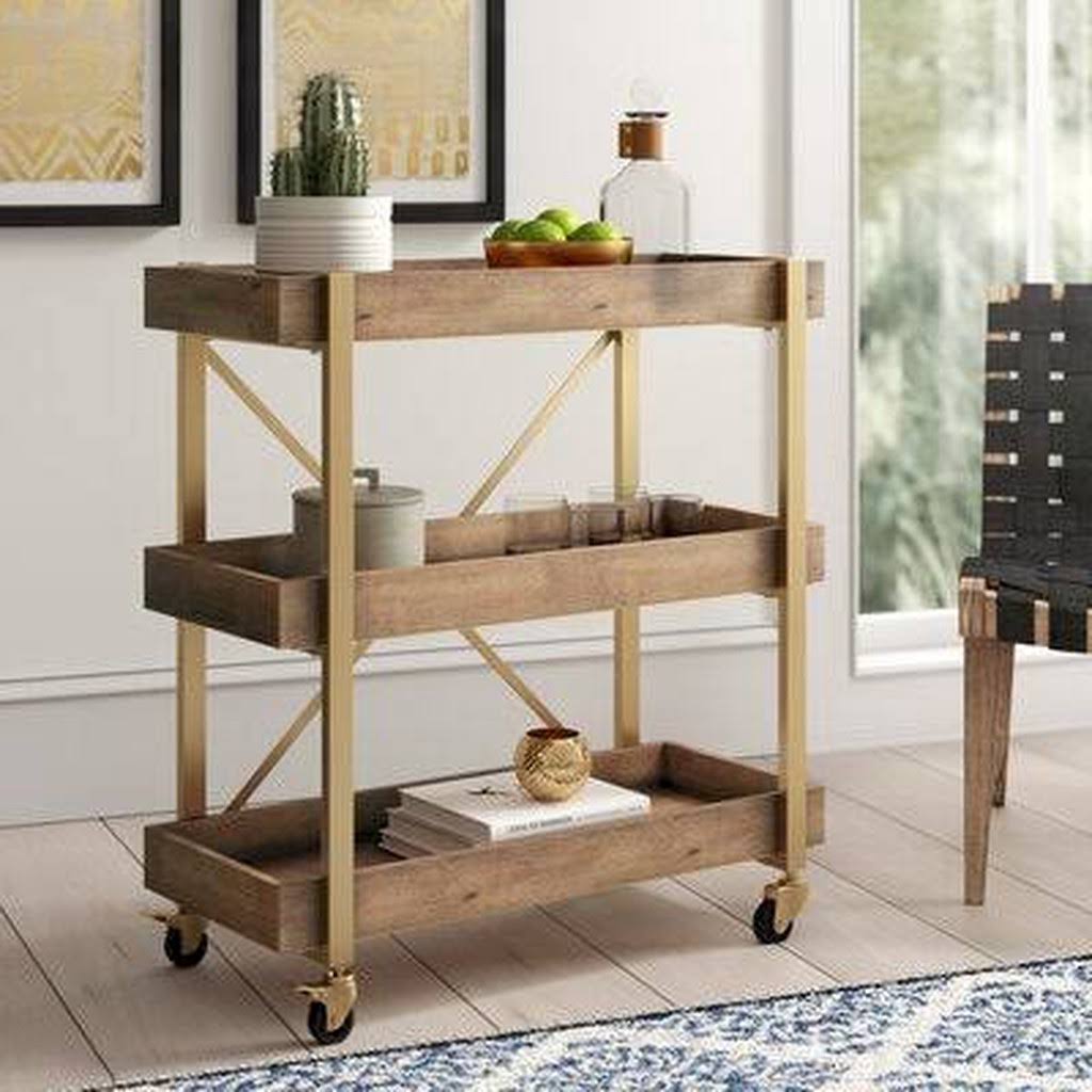 Gold Black Bar Cart Q300