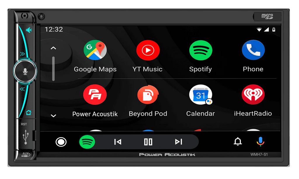 7 Mechless HD LCD Capacitive Touchscreen Bluetooth Car Stereo with 2 6.5 Speakers Y76349