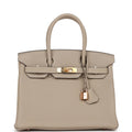 Birkin 30 Gris Tourterelle Togo Rose Gold Hardware Z20504
