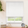 Cordless 1-Inch Vinyl Mini Blinds Gloss White 70"W X 48"H A870