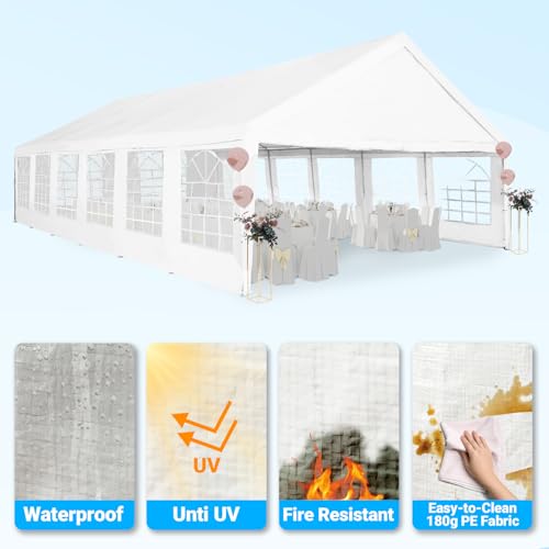 20x40Ft Heavy Duty Outdoor Canopy Tent with Storage Bags S383