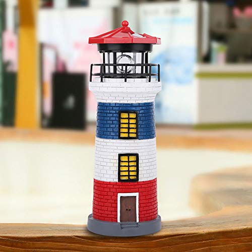 Solar LED Lighthouse Statue Y888237