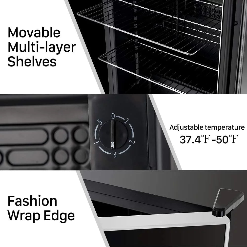 120 Can Beverage Refrigerator Glass Door Stainless Steel C1384