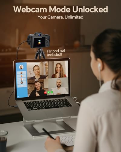 8K Digital Camera with Front and Rear Lens, Flash, Touch Screen, 64GB Card, 2 Batteries X89344