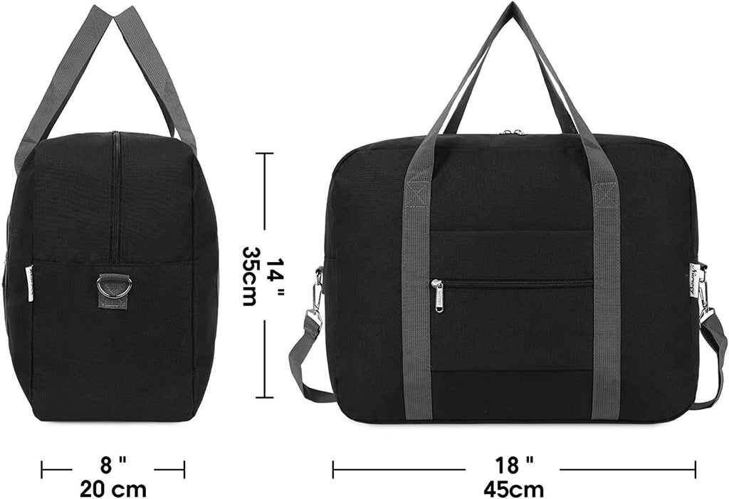 18x14x8 Duffel Bag with Shoulder Strap, Black M479942