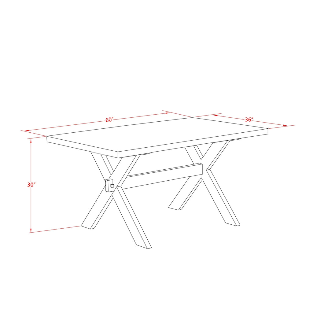6-Pc Dining Table Set with Bench and Parson Chairs Q980