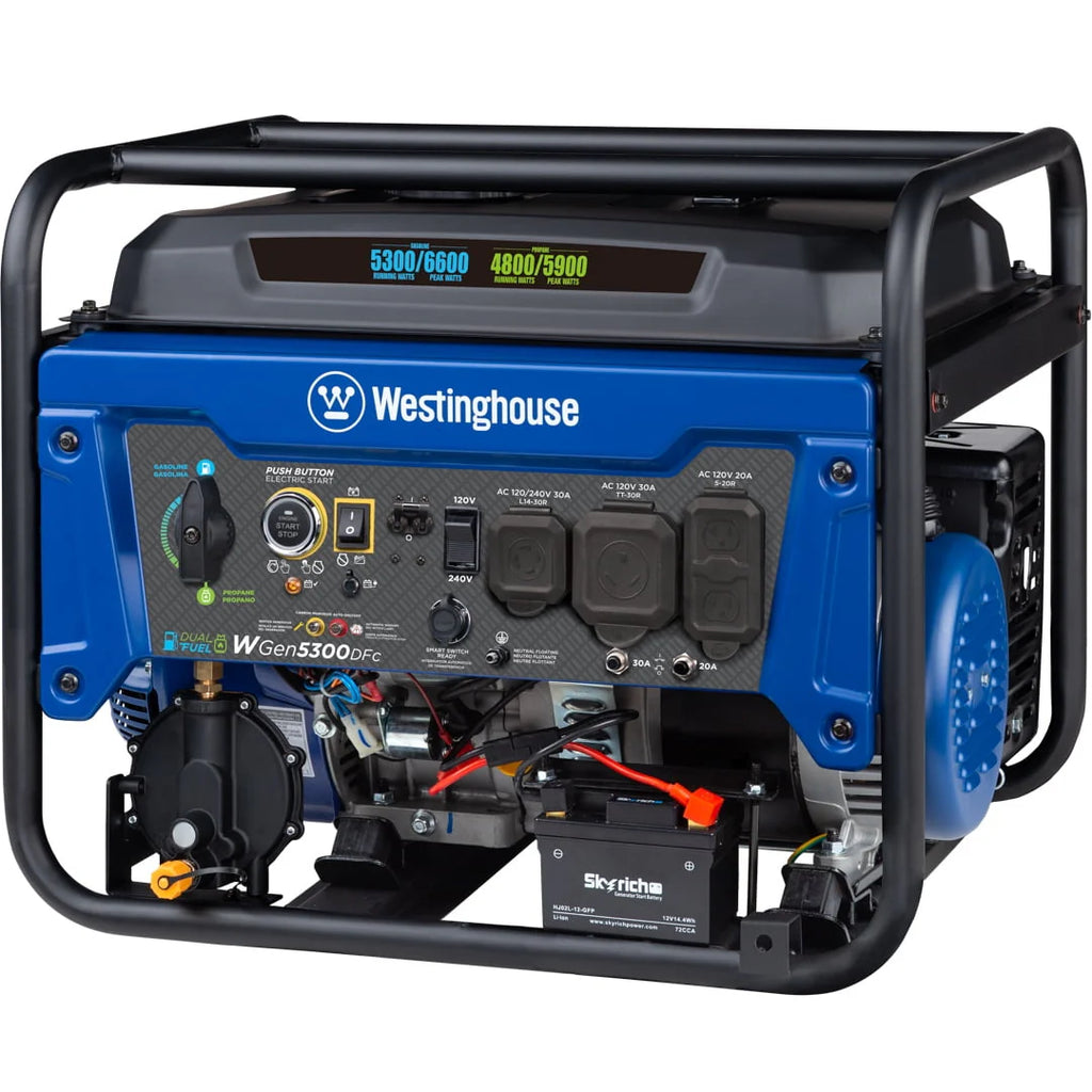 Dual Fuel Portable Generator with Remote Electric Start F5967