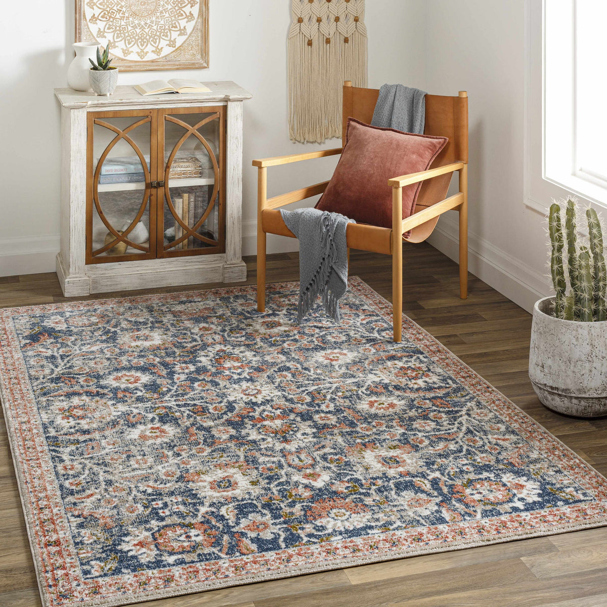 White Multi Gray Area Rug B882