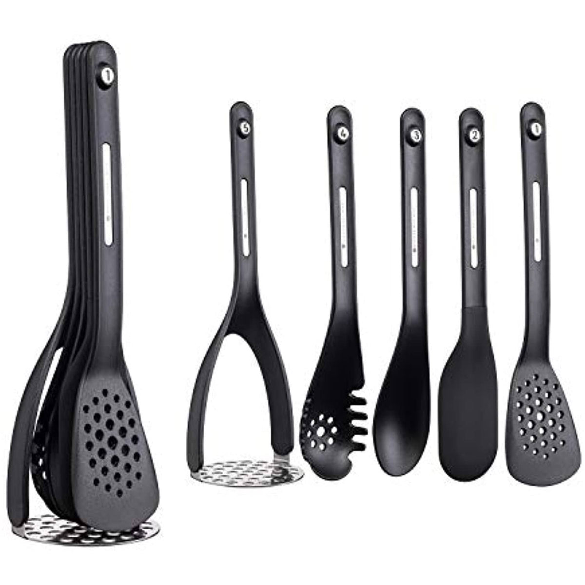 Black Magnetic Kitchen Utensil Set, Pack of 5 L1140