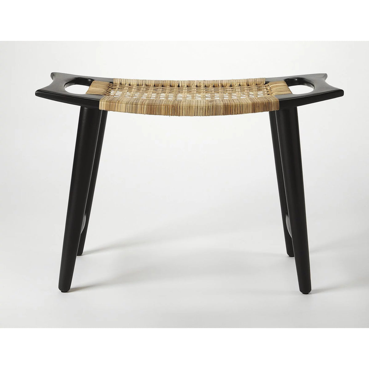 Black and Natural Foot Stool L53517