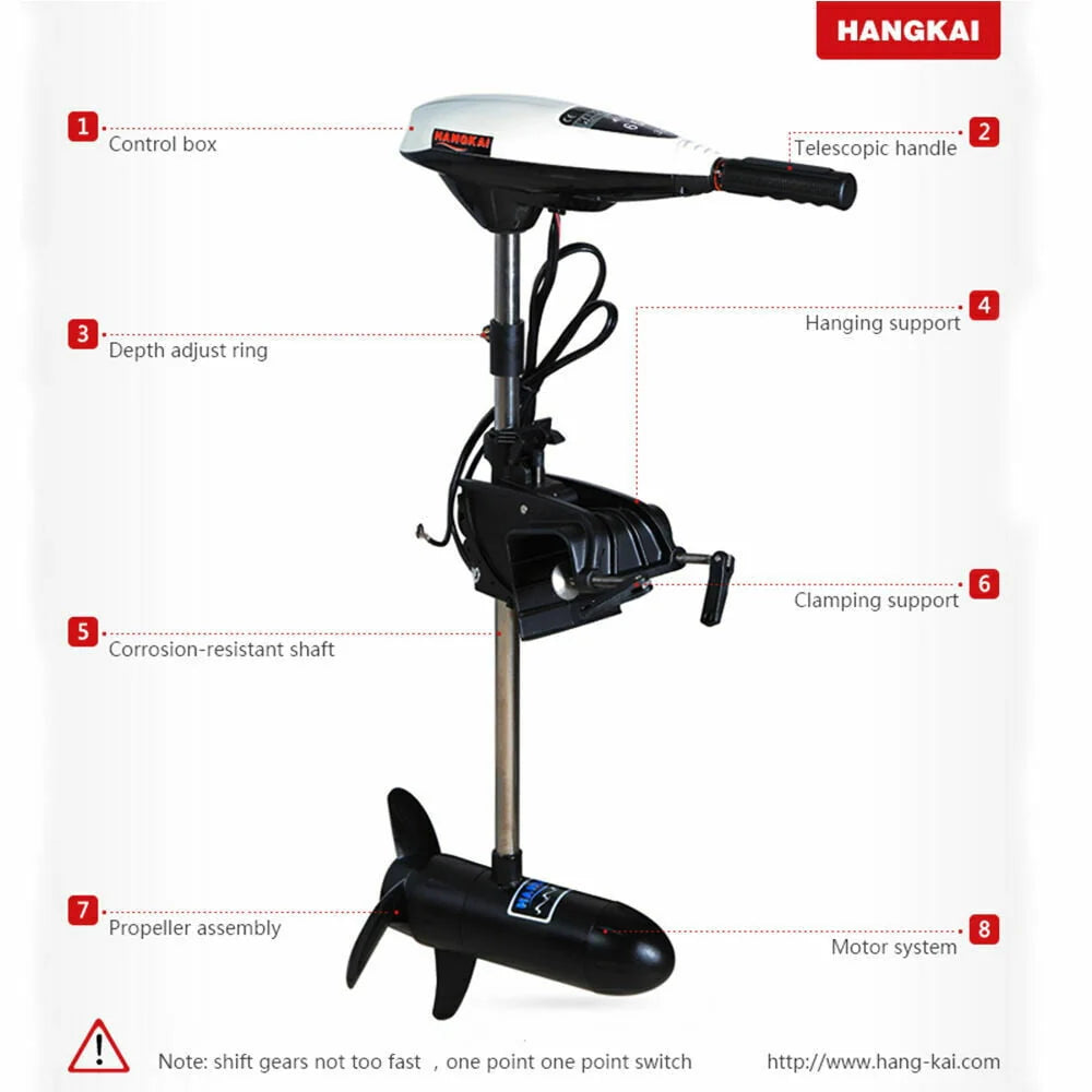 65LBS 12V Electric Trolling Outboard Motor H468