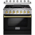 5.2 cu. ft. Gas Range with 6-Burners and Convection Oven in Matte Black R362811