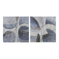 Blue Abstract Printed Canvas 2 Piece Set A174641