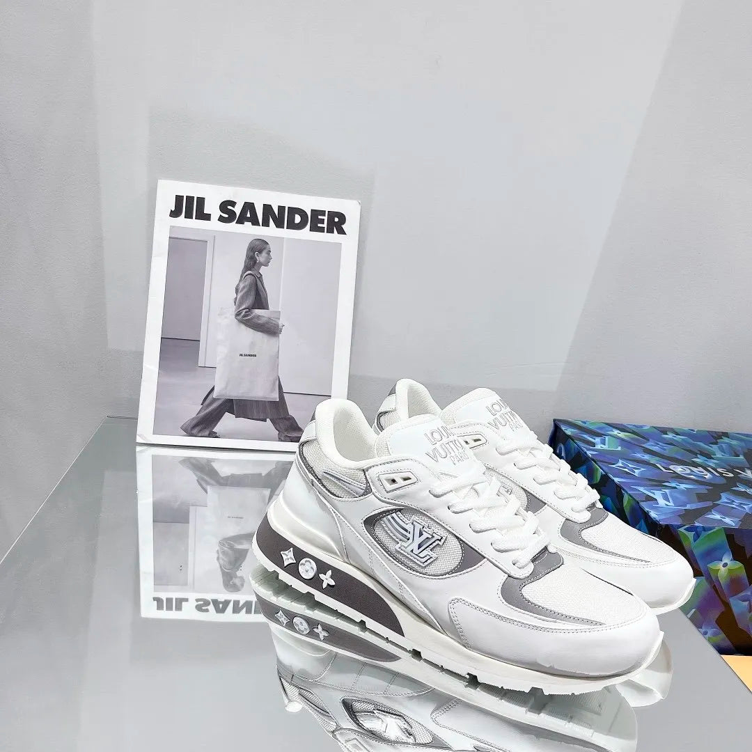 White Iridescent Textile Sneaker S64992