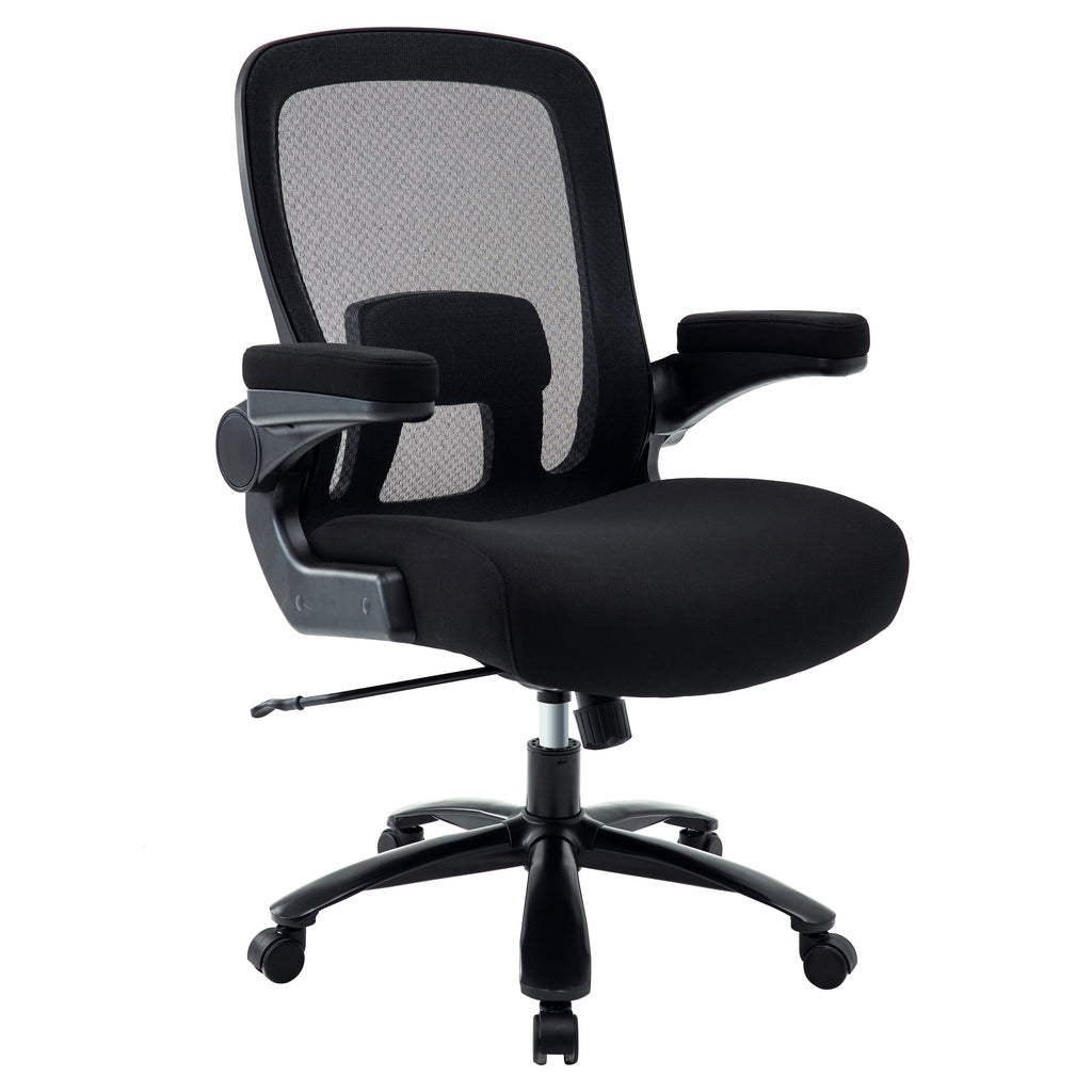 Black Mesh Office Chair with Adjustable Lumbar Support J904744