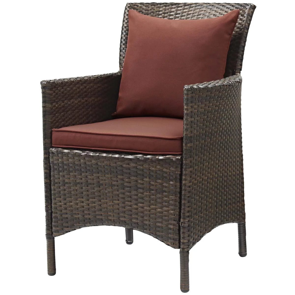 Set of 2 Brown Rattan Wicker Dining Chairs Y14903