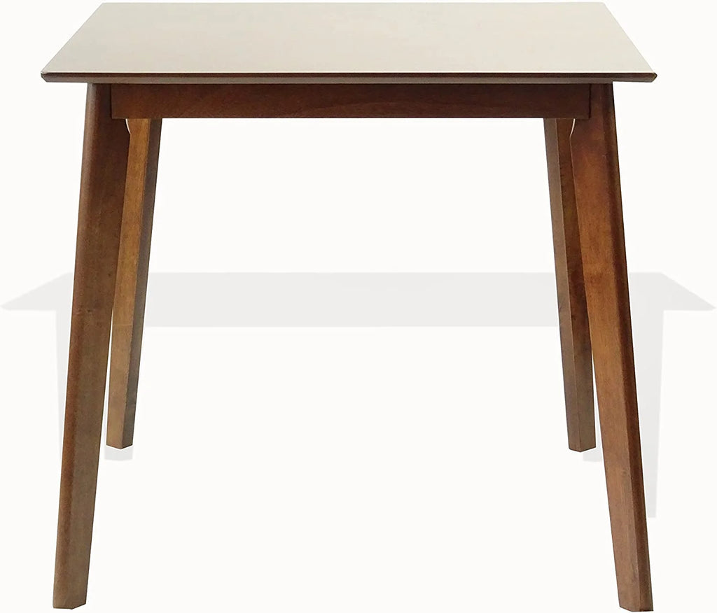 Set of 3 Square Dining Table and 2 Side Chairs Solid Wood Medium Brown S18829