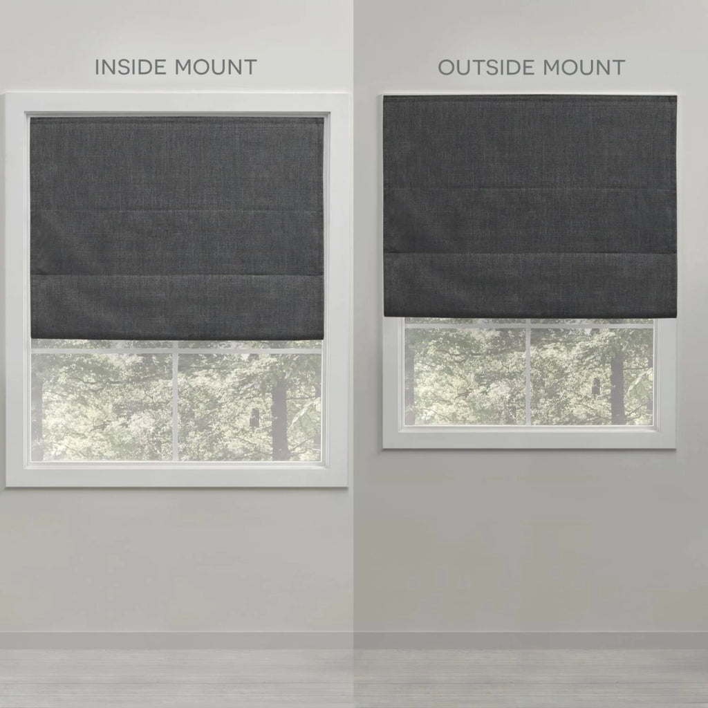 Dark Grey Blackout Roman Shade B1044