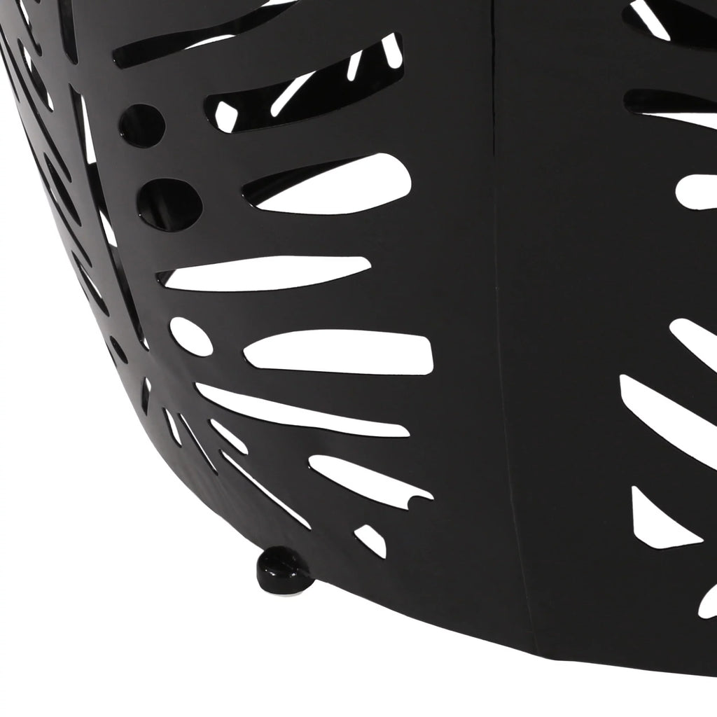 Black Metal Outdoor Side Tables, Set of 2 Z362826