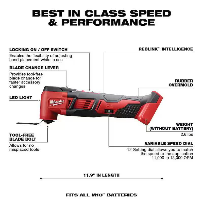 18V Cordless Drill Driver Impact Driver Multi-Tool Combo Kit 3-Tool F875