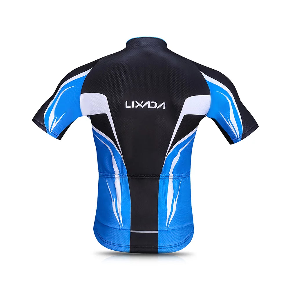 Breathable Quick-Dry Short Sleeve Cycling Jersey Set with Padded Shorts T4251