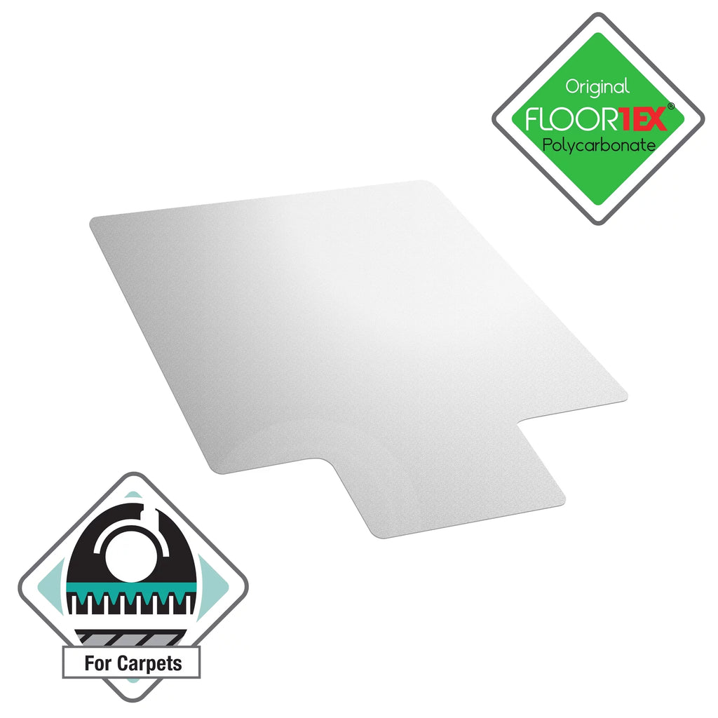 Polycarbonate Rectangular Lipped Chair Mat H2464