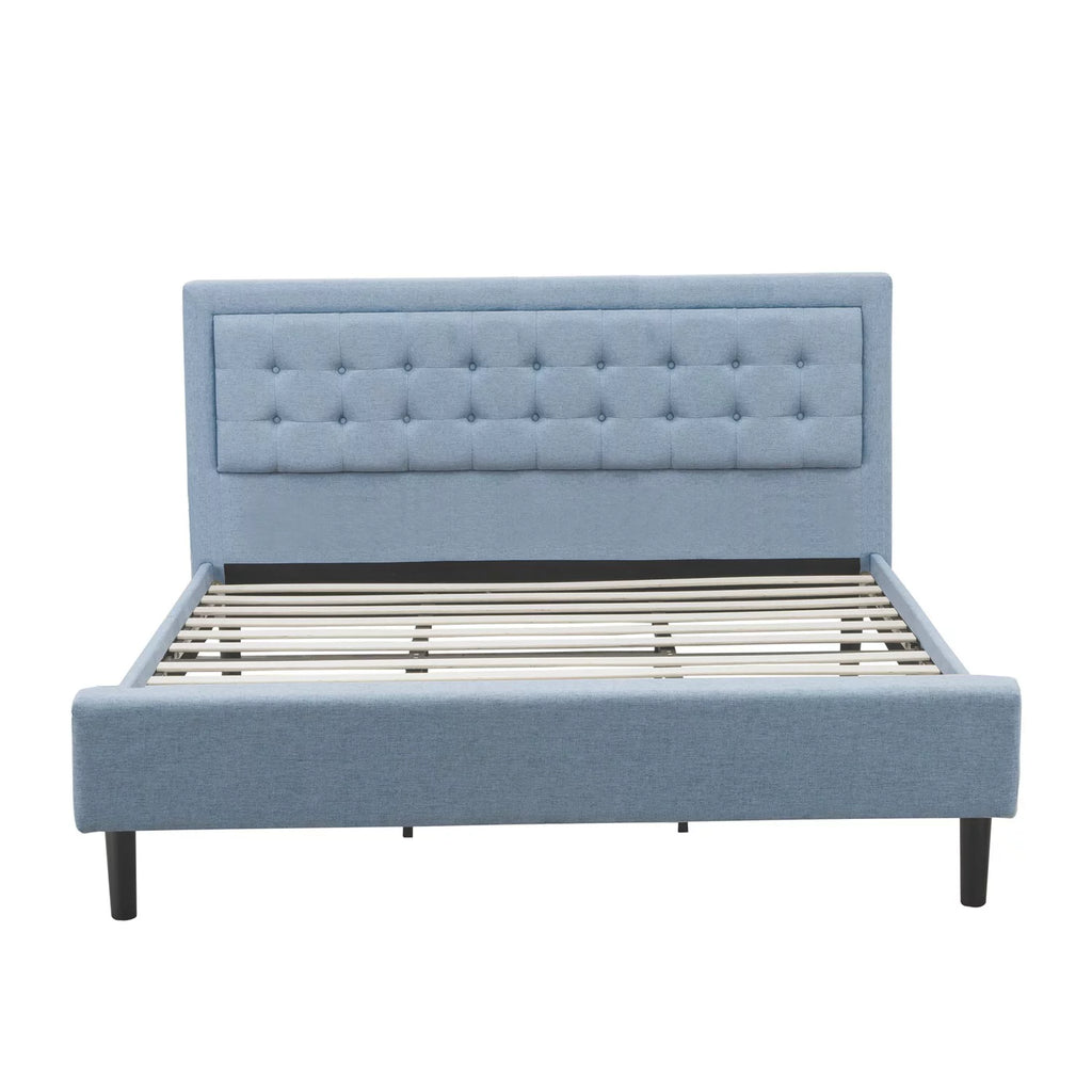 King Bedroom Set in Black/Denim Blue T13849