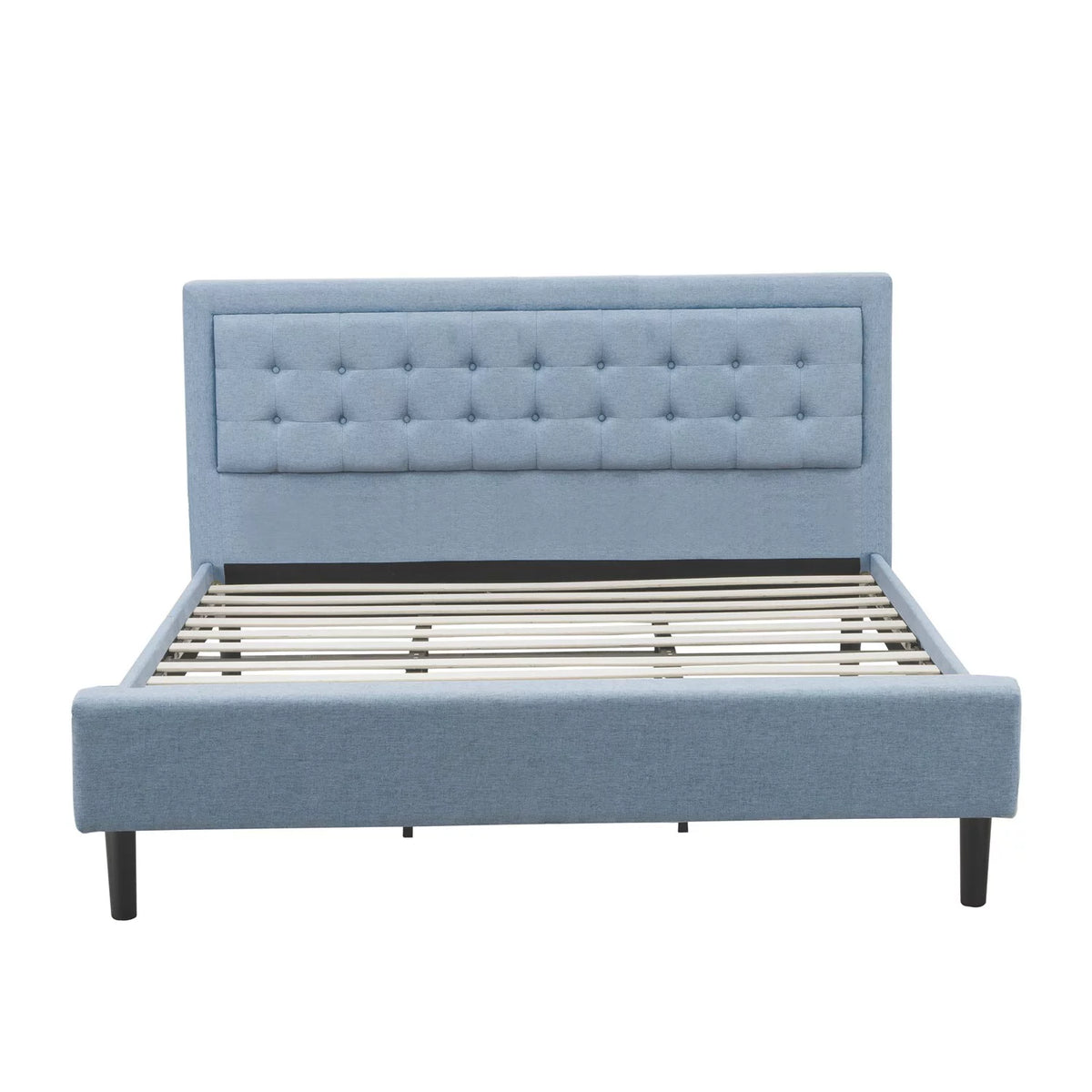 King Bedroom Set in Black/Denim Blue T13849