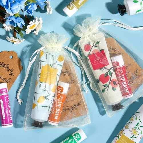 Hand Cream and Lip Balm Set with Organza Bag C56390