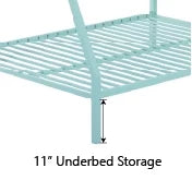 Black Twin Over Full Metal Bunk Bed with Removable Stairs L7248