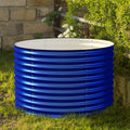 42 Round Raised Garden Bed, Cobalt Blue D349516