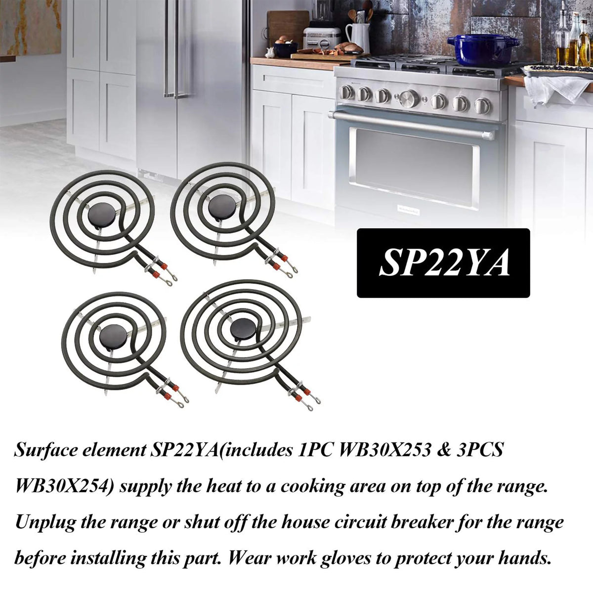Electric Range Burner Element Unit Set N361