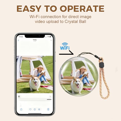 White 2.7" Crystal Ball Video Player Lamp V5302