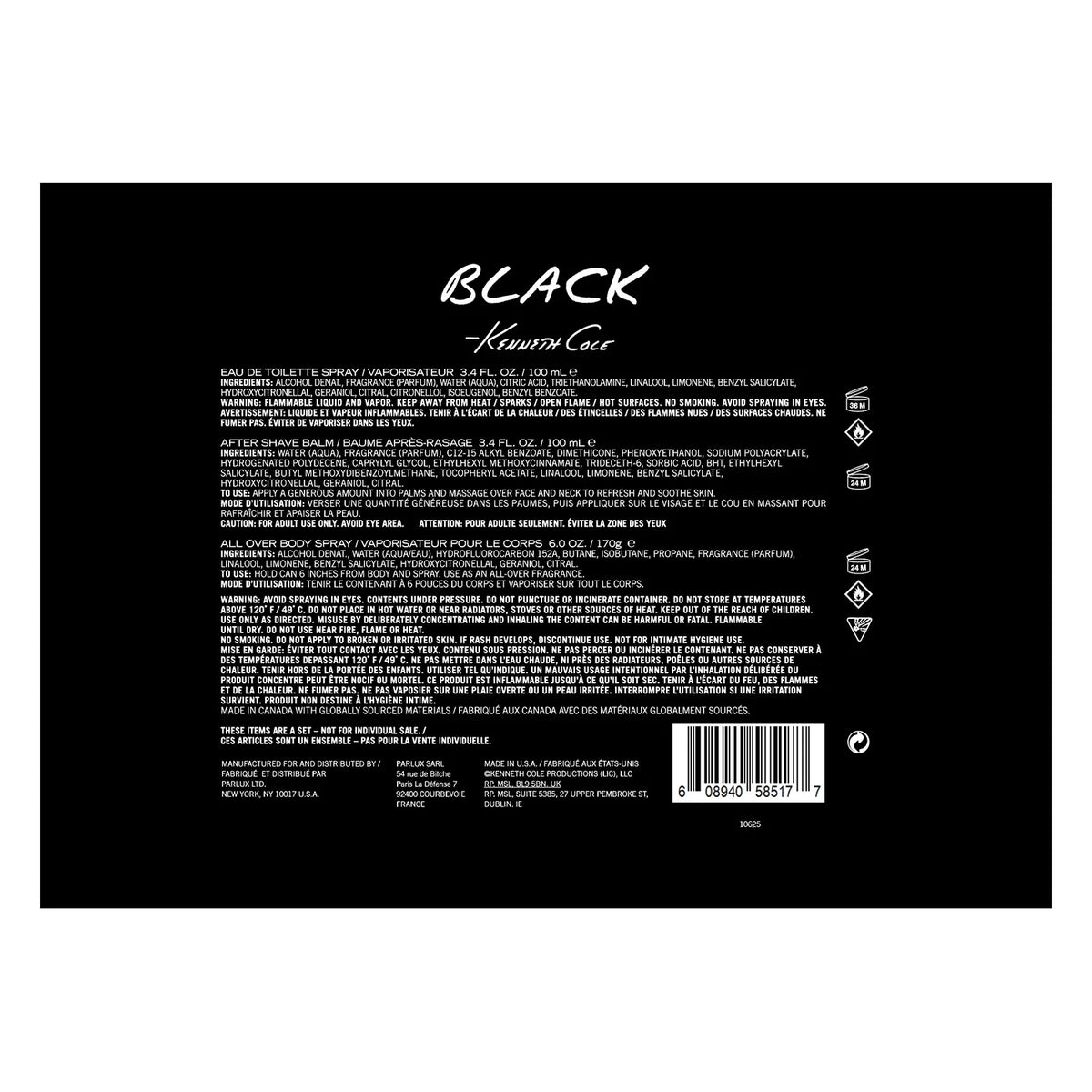 Black Cologne Gift Set 3 Pieces G970