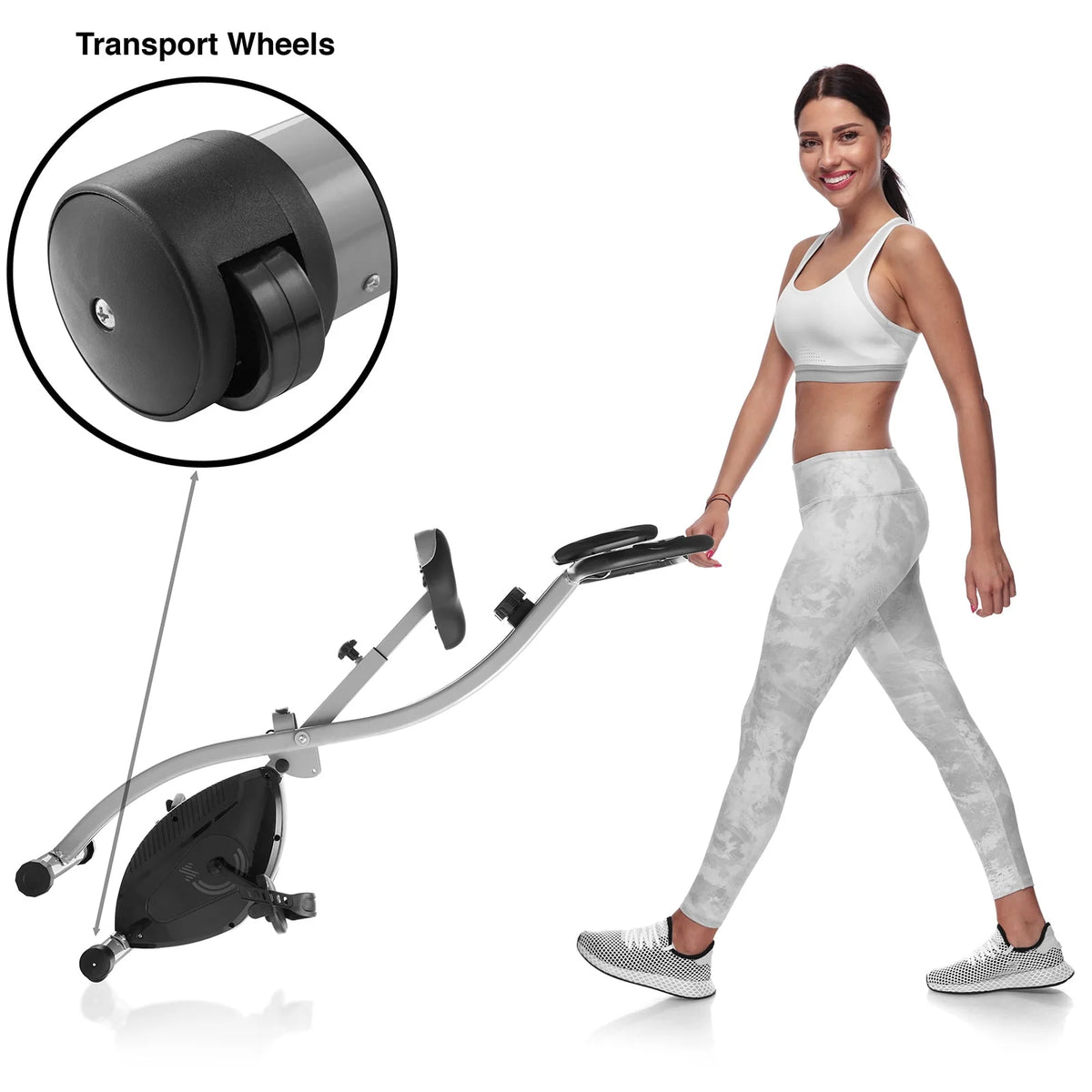 Folding Upright Stationary Exercise Bike with Magnetic Resistance E90756