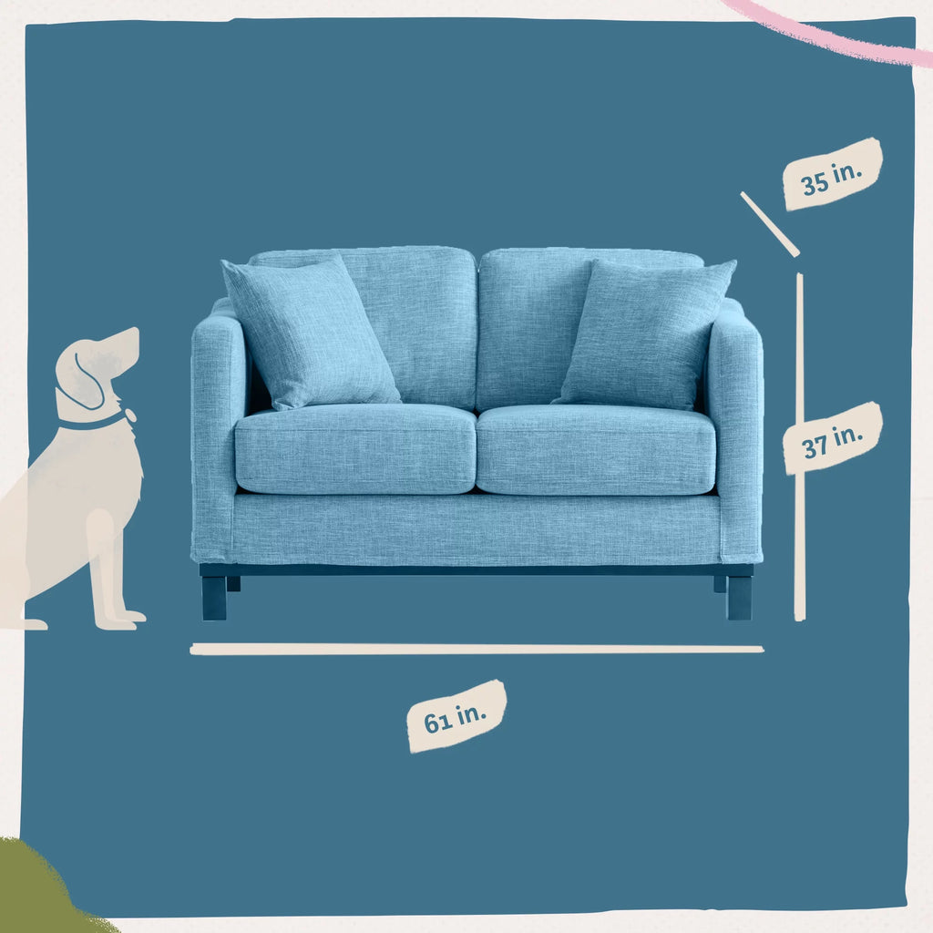 Navy Upholstered Loveseat N403279