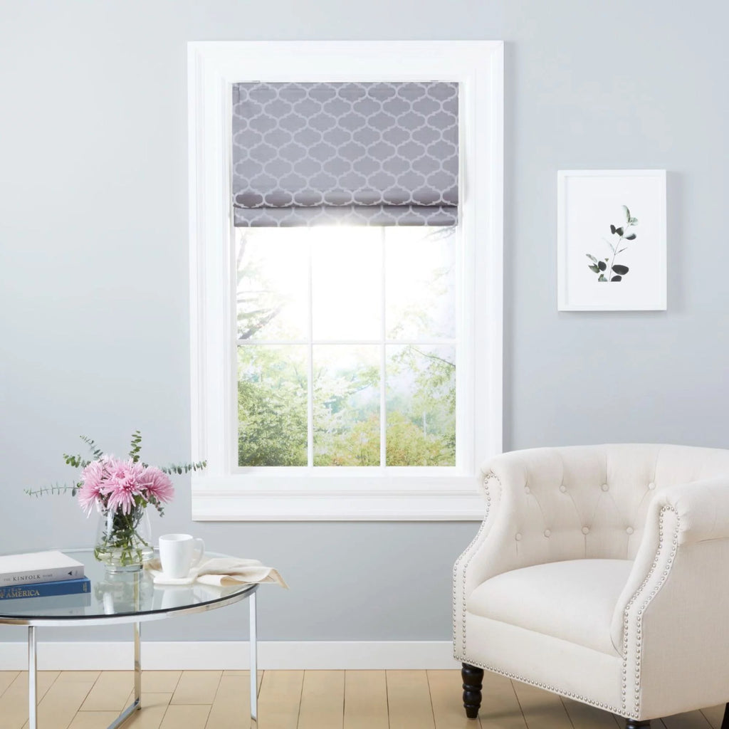 Dark Grey Blackout Roman Shade B1044