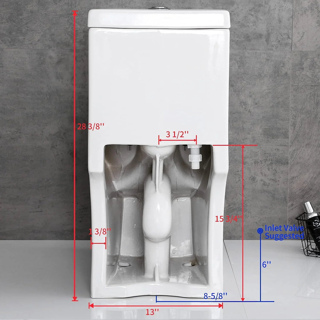 One-Piece Dual Flush Ceramic Compact Toilet D634282