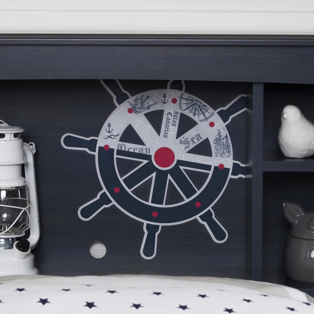 Twin Coastal Bed and Headboard Set X36398
