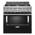 5.1 cu. ft. Smart Gas Range with Self-Cleaning and True Convection in Imperial Black S94286