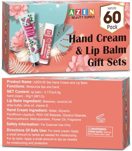 Hand Cream and Lip Balm Set with Organza Bag C56390