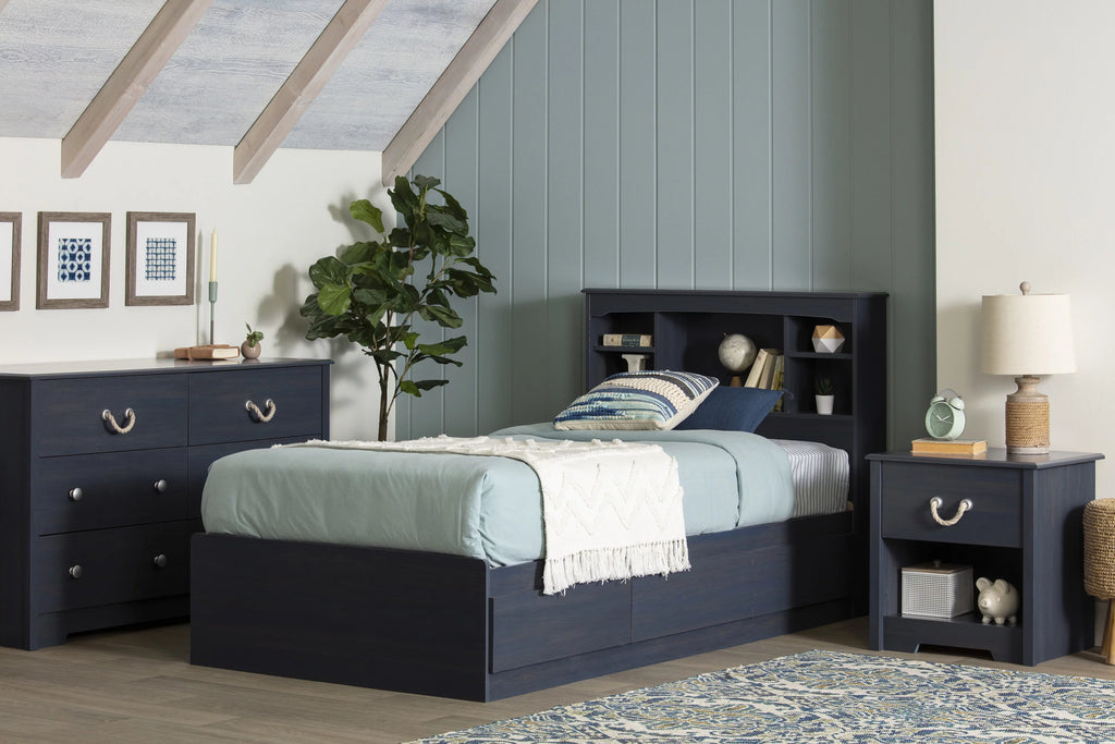 Twin Coastal Bed and Headboard Set X36398