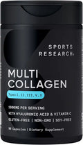 Hydrolyzed Multi Collagen Peptides with Hyaluronic Acid + Vitamin C 90 Capsules L55265