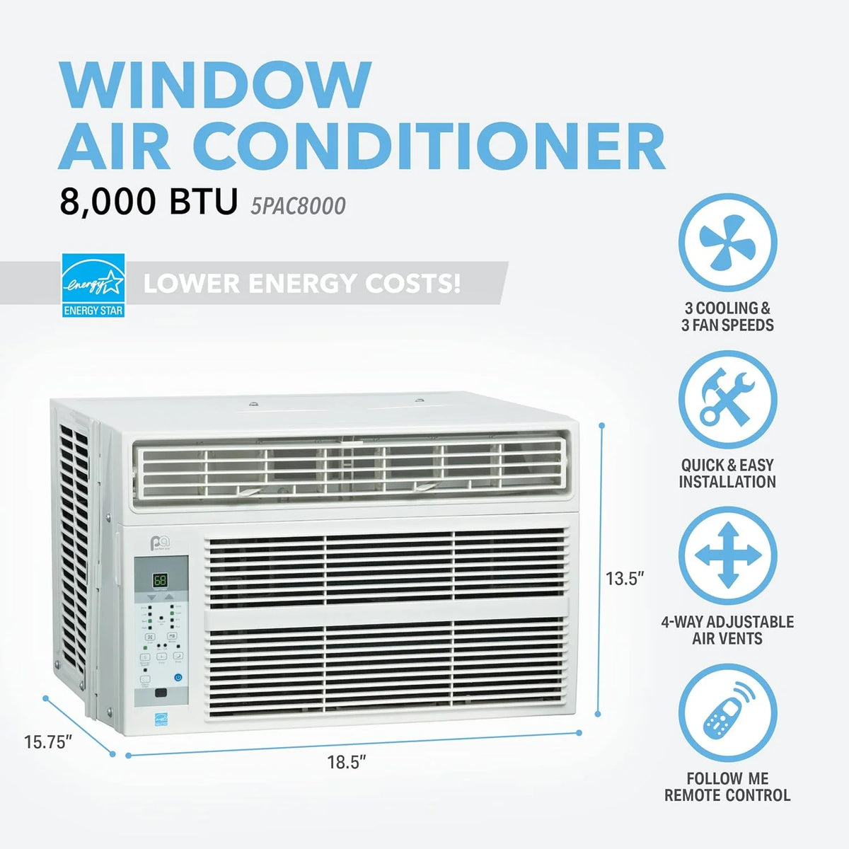 115-Volt Window Air Conditioner with Installation Kit G34495