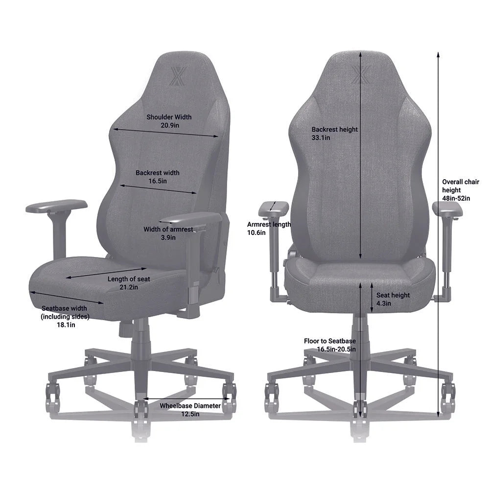 Black Ergonomic Gaming Chair with Lumbar Support M221697