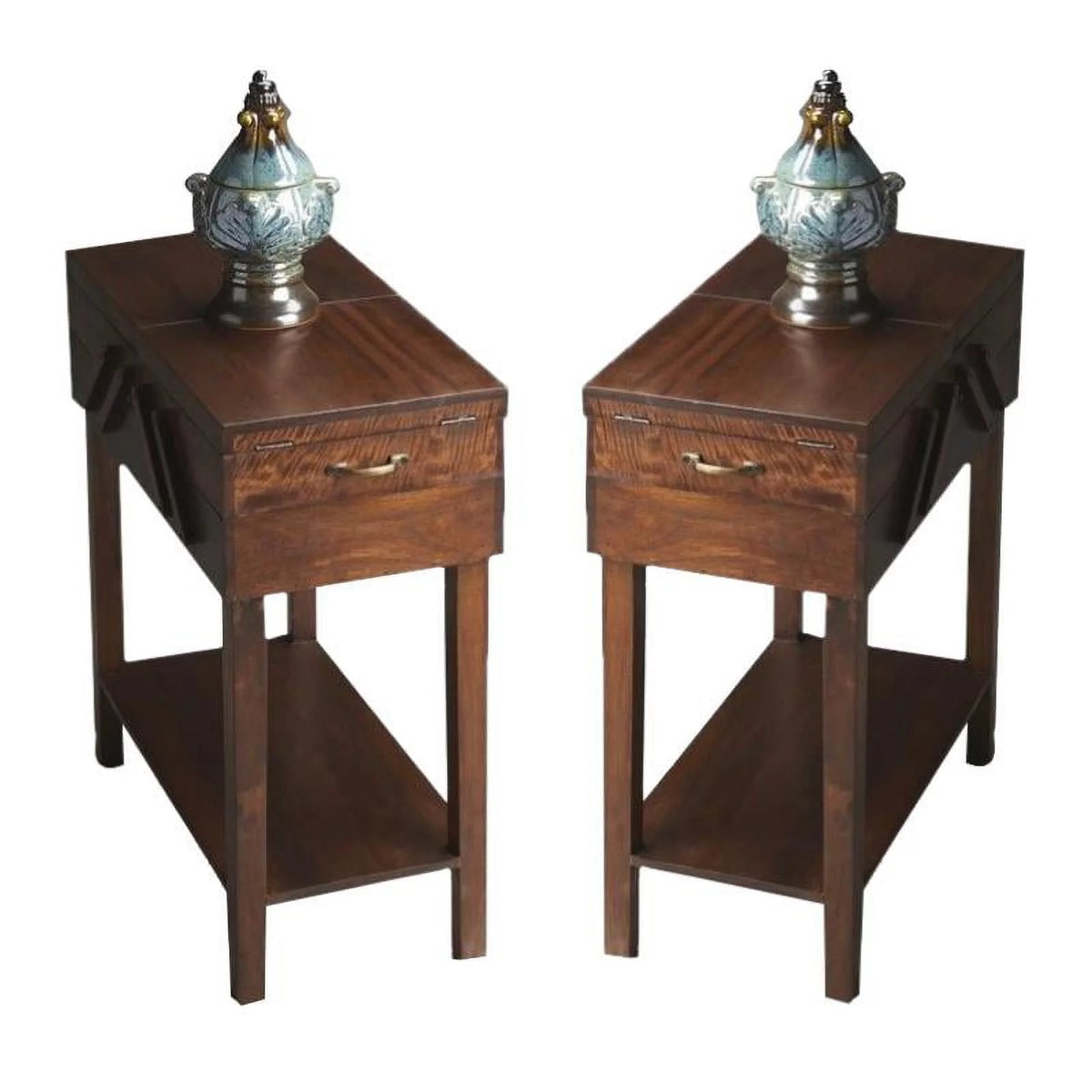 Acacia Wood End Table Set of 2 Y423564