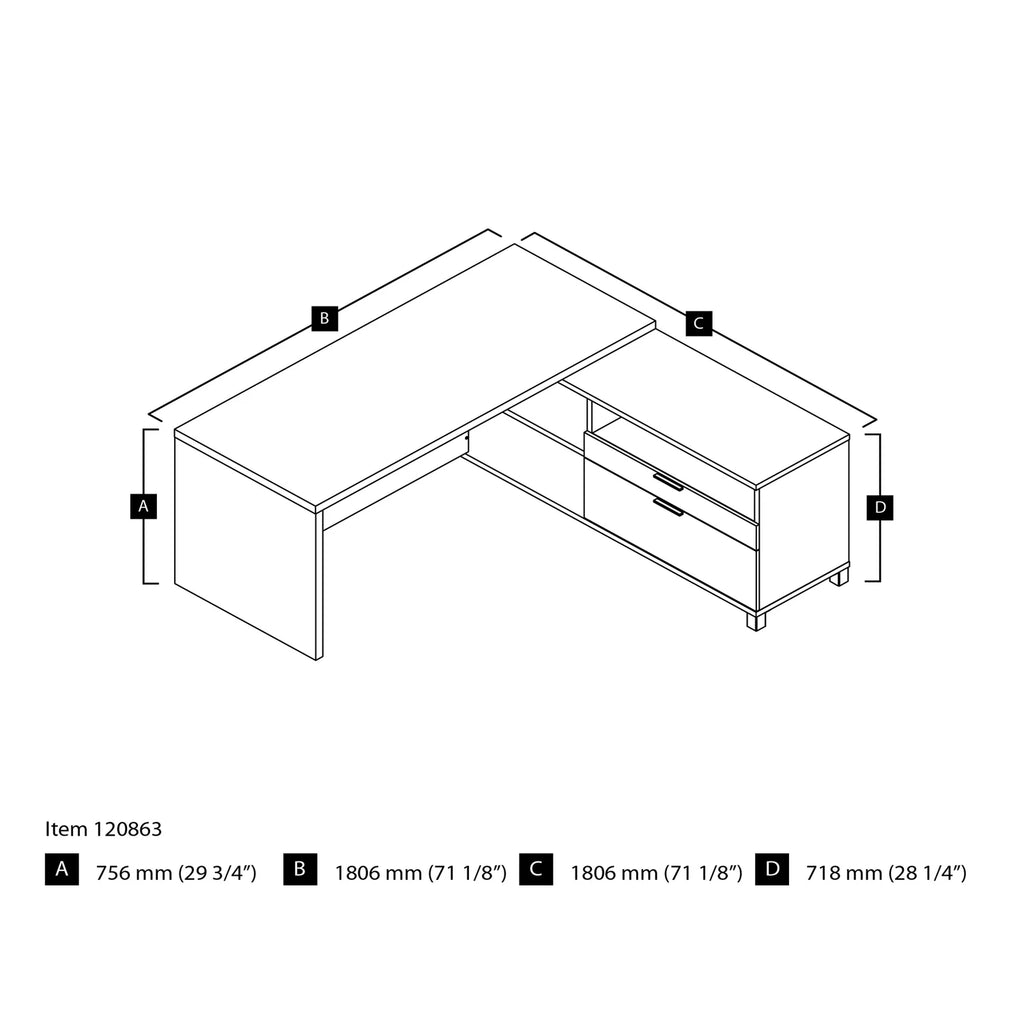 L-Shaped Office Desk J8090