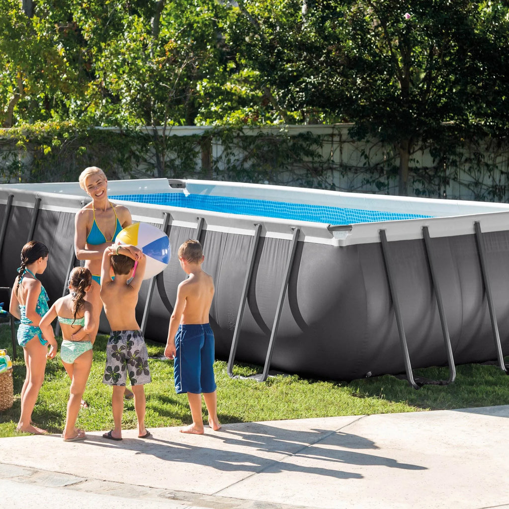 18ft x 9ft x 52in Rectangular Above Ground Pool with Pump D289