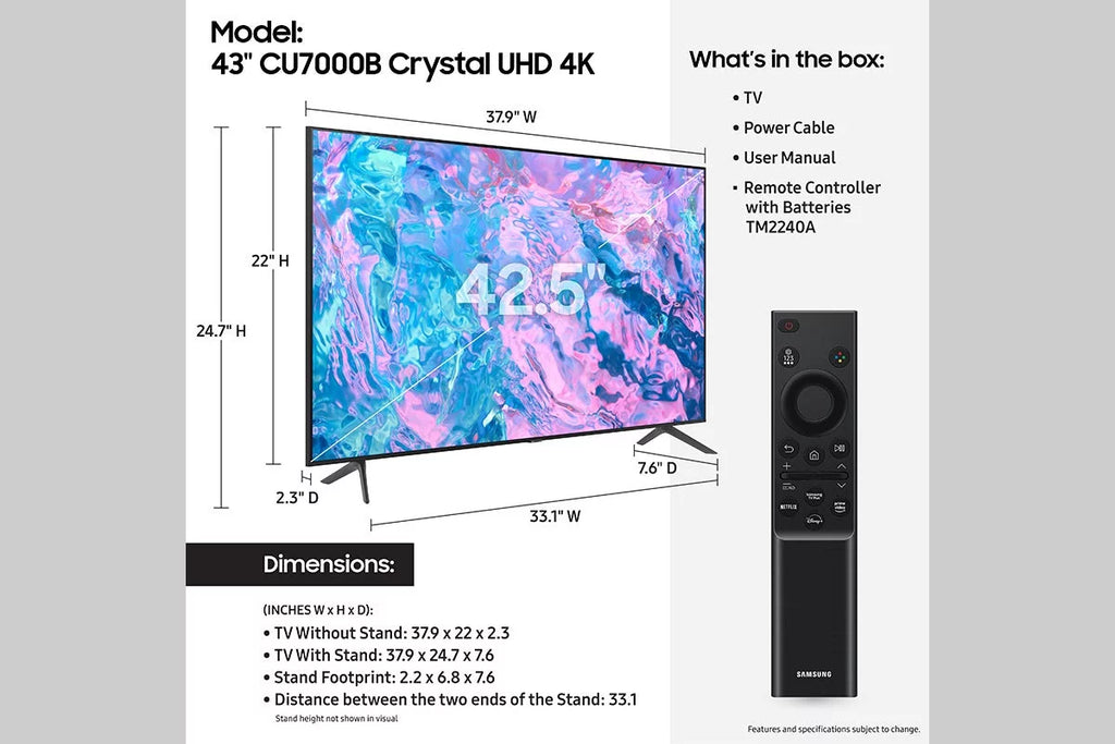 43 Class Crystal UHD 4K Smart Television X737587