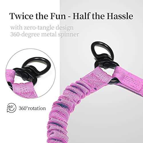 Double Dog Leash 360 Swivel No Tangle W498925